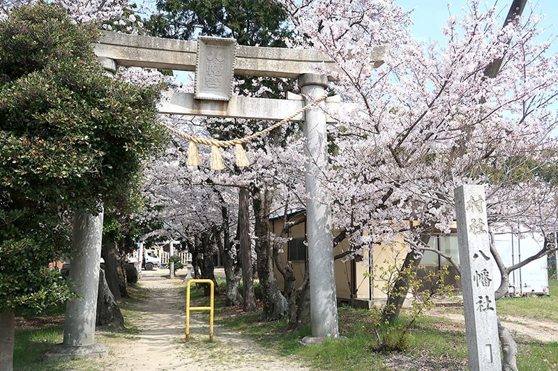 大久伝八幡社の桜写真